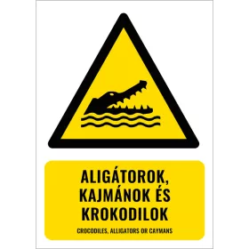 Aligátorok, kajmánok és krokodilok (felirattal)
