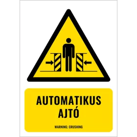 Automatikus ajtó (felirattal)