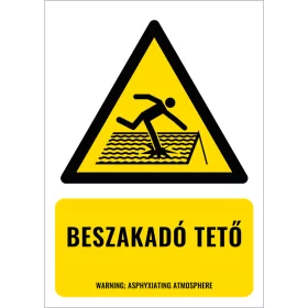 Beszakadó tető (felirattal)