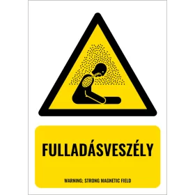Fulladásveszély (felirattal)