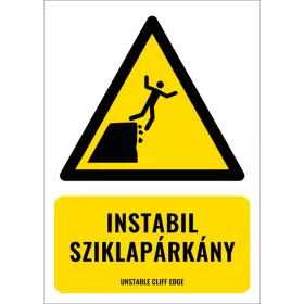 Instabil sziklapárkány (felirattal)