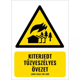 Kiterjedt tűzveszélyes övezet (felirattal)