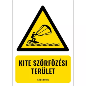 Kite szörfözési terület (felirattal)