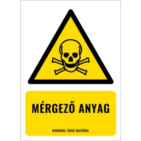 Mérgező anyag (felirattal)