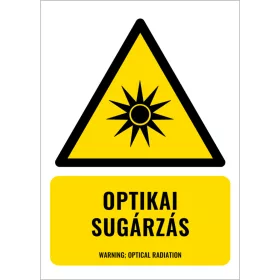 Optikai sugárzás (felirattal)