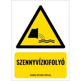 Szennyvízkifolyó (felirattal)