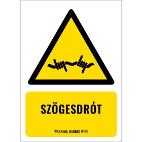 Szögesdrót (felirattal)