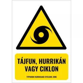 Tájfun, hurrikán vagy ciklon (felirattal)