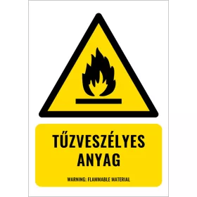 Tűzveszélyes anyag (felirattal)