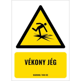 Vékony jég (felirattal)