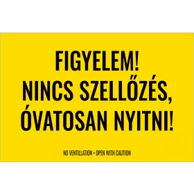 Figyelem! Nincs szellőzés, óvatosan nyitni!