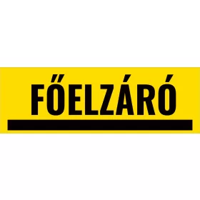 Főelzáró