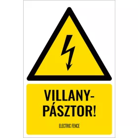Villanypásztor (felirattal)