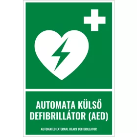 Automata külső defibrillátor (AED) (felirattal)