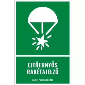Ejtőernyős rakétajelző (felirattal)