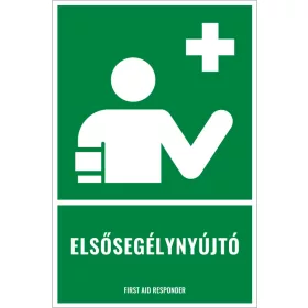 Elsősegélynyújtó (felirattal)