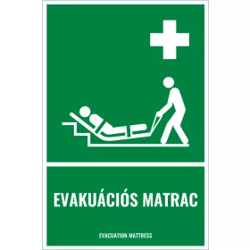 Evakuációs matrac (felirattal)