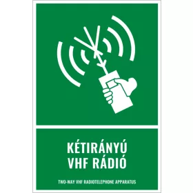Kétirányú VHF rádió (felirattal)