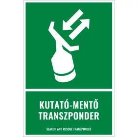 Kutató-mentő transzponder (felirattal)