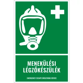 Menekülési légzőkészülék (felirattal)