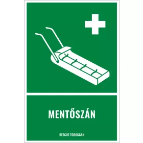 Mentőszán (felirattal)