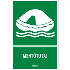 Mentőtutaj (felirattal)