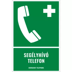 Segélyhívó telefon (felirattal)