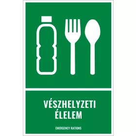 Vészhelyzeti élelem (felirattal)