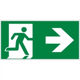 Vészkijárat jobbra (nyíl jobbra)