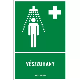 Vészzuhany (felirattal)