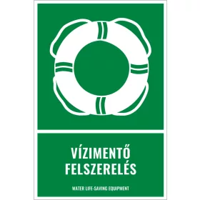 Vízimentő felszerelés (felirattal)
