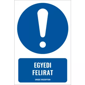 Általános utasítás (egyedi felirattal)