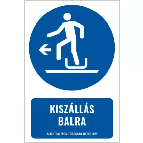 Kiszállás balra (felirattal)