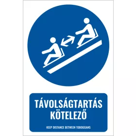 Távolságtartás kötelező (felirattal)