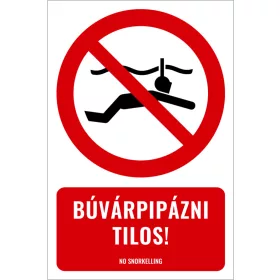 Búvárpipázni tilos! (felirattal)