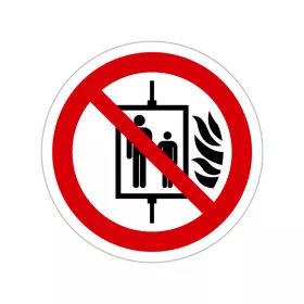 Tűz esetén a lift használata tilos!