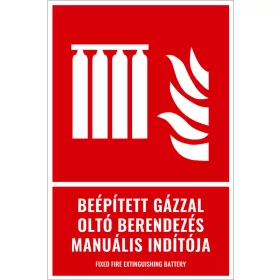   Beépített gázzal oltó berendezés manuális indítója (felirattal)