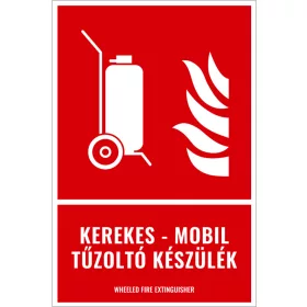 Kerekes - Mobil tűzoltó készülék (felirattal)