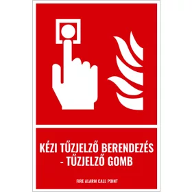 Kézi tűzjelző berendezés - Tűzjelző gomb (felirattal)