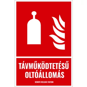 Távműködtetésű oltóállomás (felirattal)