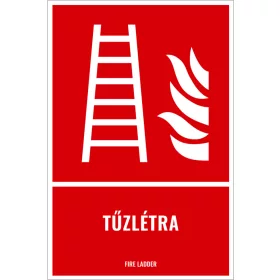 Tűzlétra (felirattal)