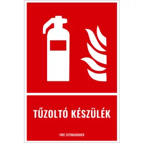 Tűzoltó készülék (felirattal)