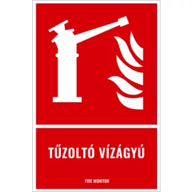Tűzoltó vízágyú (felirattal)