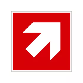 Tűzvédelmi jelek nyíl (átlós)