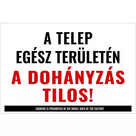 A telep egész területén a dohányzás tilos!