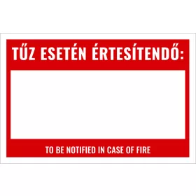 Tűz esetén értesítendő